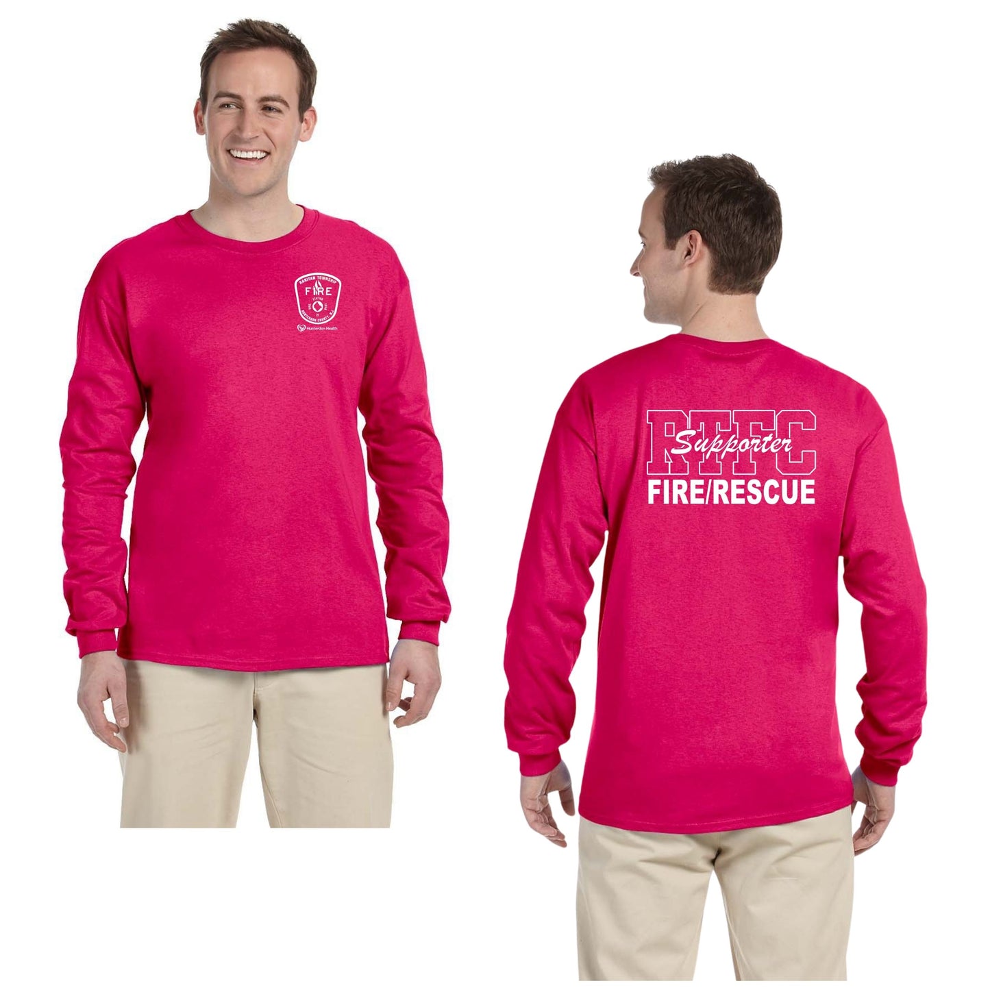 Raritan Fire/HMC Pink Breast Cancer Awareness Long Sleeve T-Shirt