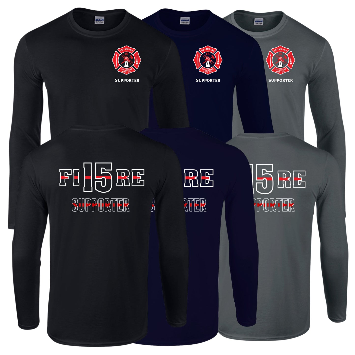 Holland Township Fire Supporter Long Sleeve T-Shirt