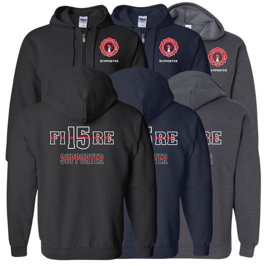 Holland Township Fire Supporter Hooded Full-Zip Sweatshirt