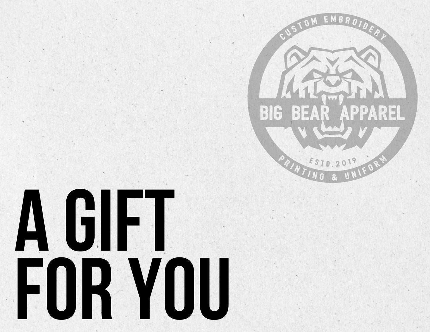 Big Bear Apparel Digital Gift Card