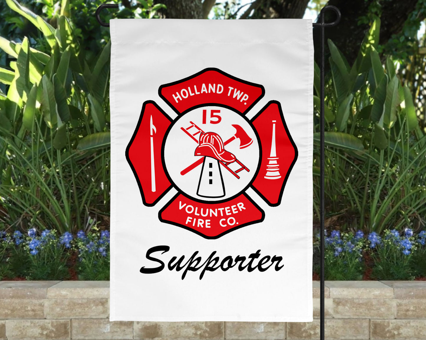 Holland Township Fire Supporter Garden Flag