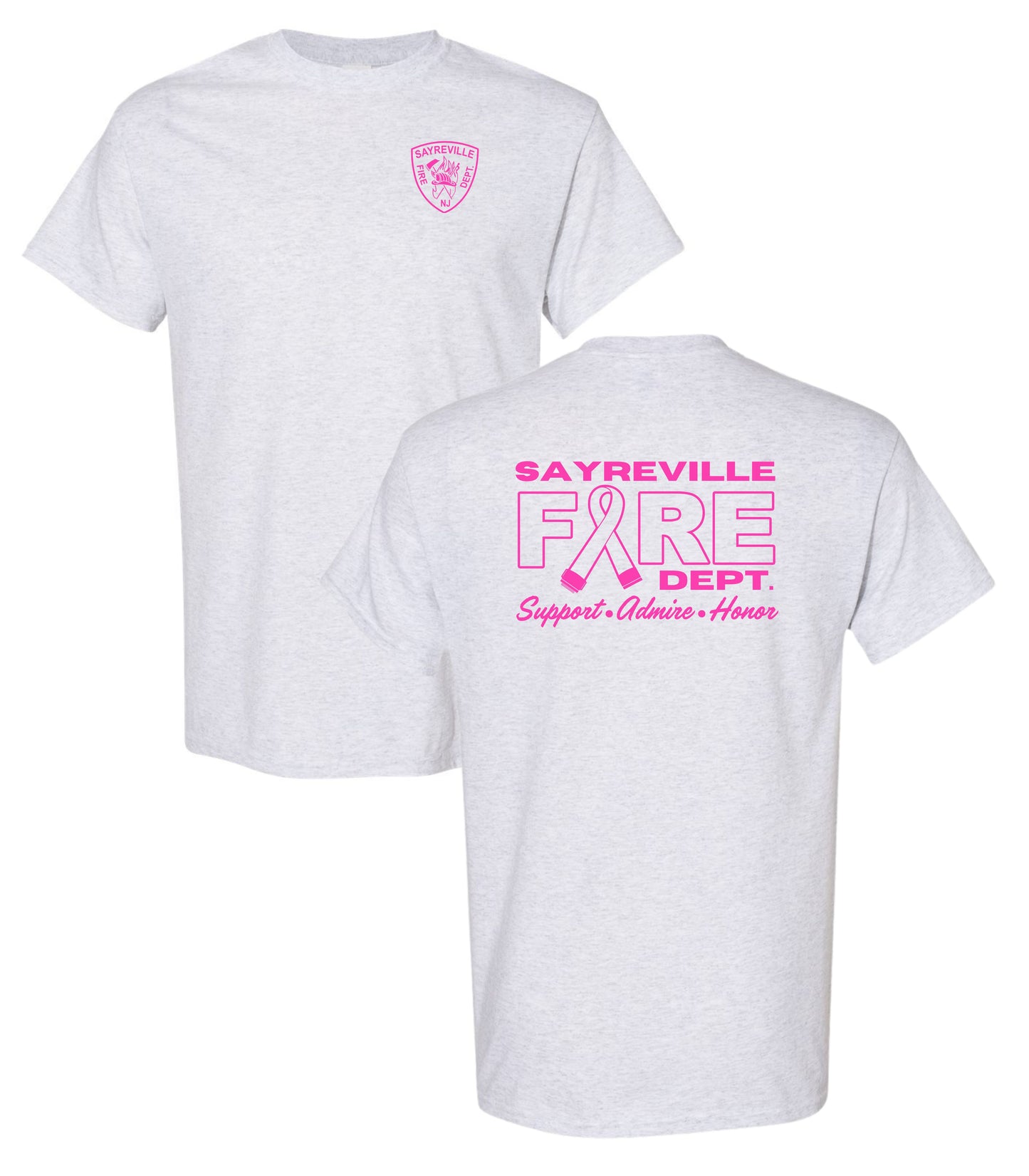 Sayreville Fire Breast Cancer Awareness T-Shirt